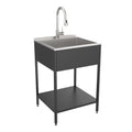 Lavatoio per lavanderia con mobile, in acciaio inox, 24-in W x 22-in D x 35-in H