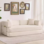 5-in-1-Schlafsofa, 78.8 modulares Cordsofa mit stabilem Gestell, multifunktionales Futon für kleine Räume, Wohnzimmer und Gästezimmer