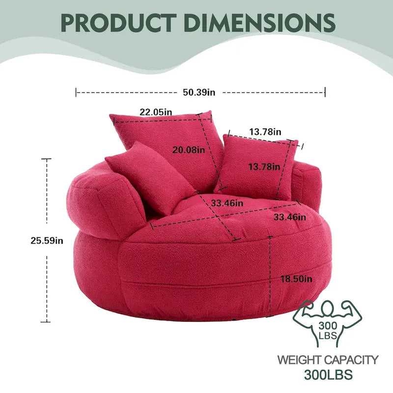 Fauteuil rond de relaxation ?C blanc/bleu/gris/jaune/orange/rouge rosé/bleu marine/vert, 1 ou 2 places