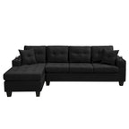 Sectional Sofa Living Room with L Shape Chaise Lounge and cup holder