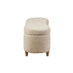 INK+IVY Bailey Taupe Boucle Flip Top Storage Bench