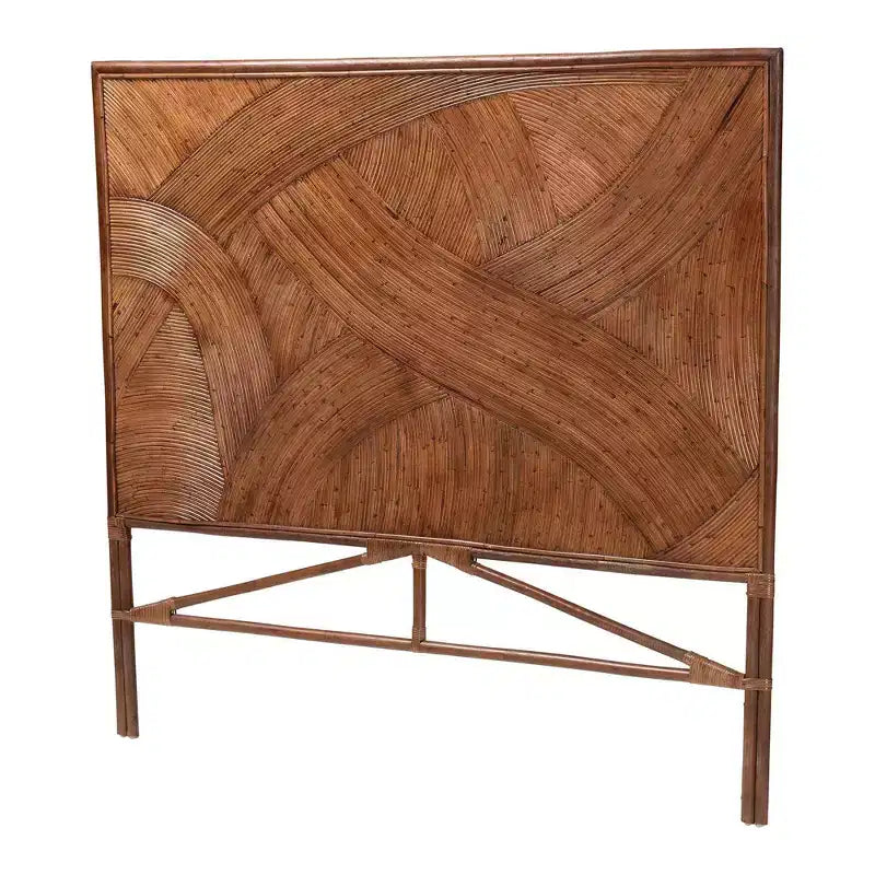bali & pari Elettra hoofdbord van rotan voor kingsize bed: handgemaakt, geen montage nodig, bohemien design