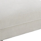 Grand pouf décoratif moderne en velours côtelé