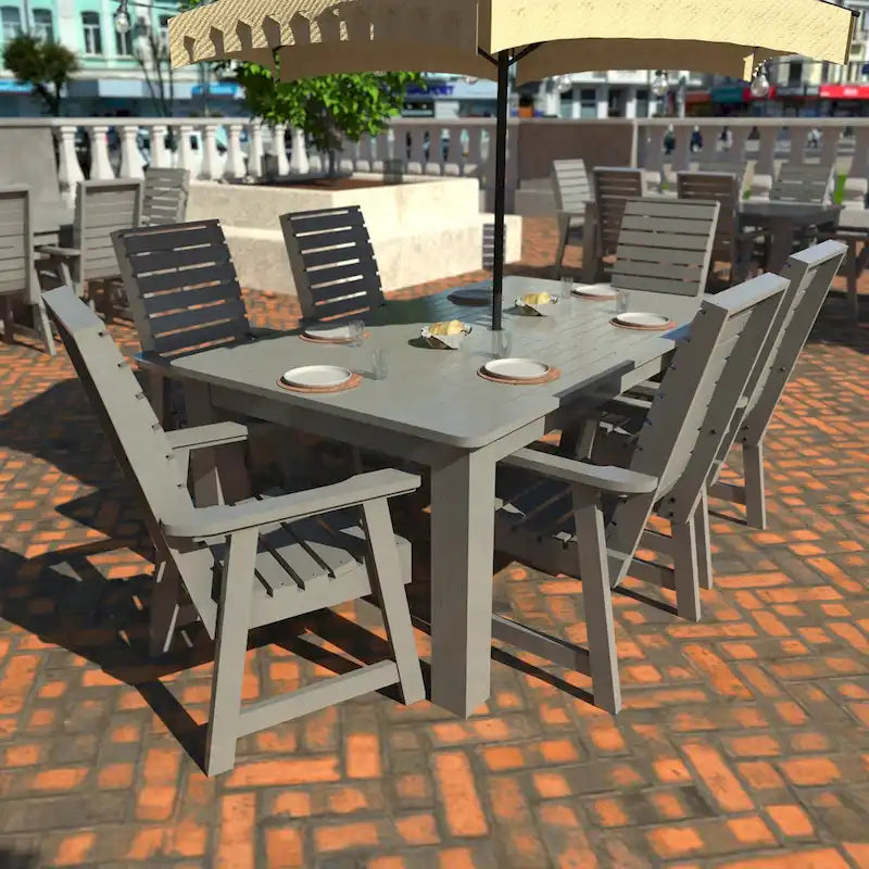 Conjunto de refeição para exterior HIGHWOOD PROFESSIONAL de 7 peças, 42x72