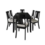 Set da pranzo classico in legno CraftPorch da 7 pezzi