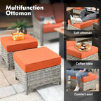 XIZZI 9-delige loungeset voor buiten met draaibare stoel