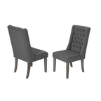 Beste Quality Furniture rustieke uitschuifbare grijze eetkamerset, 9-delig
