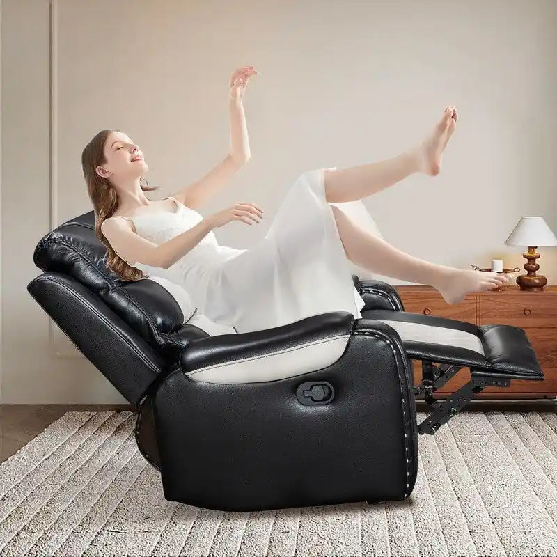 Großer Relaxsessel aus Kunstleder im amerikanischen Design für das Wohnzimmer