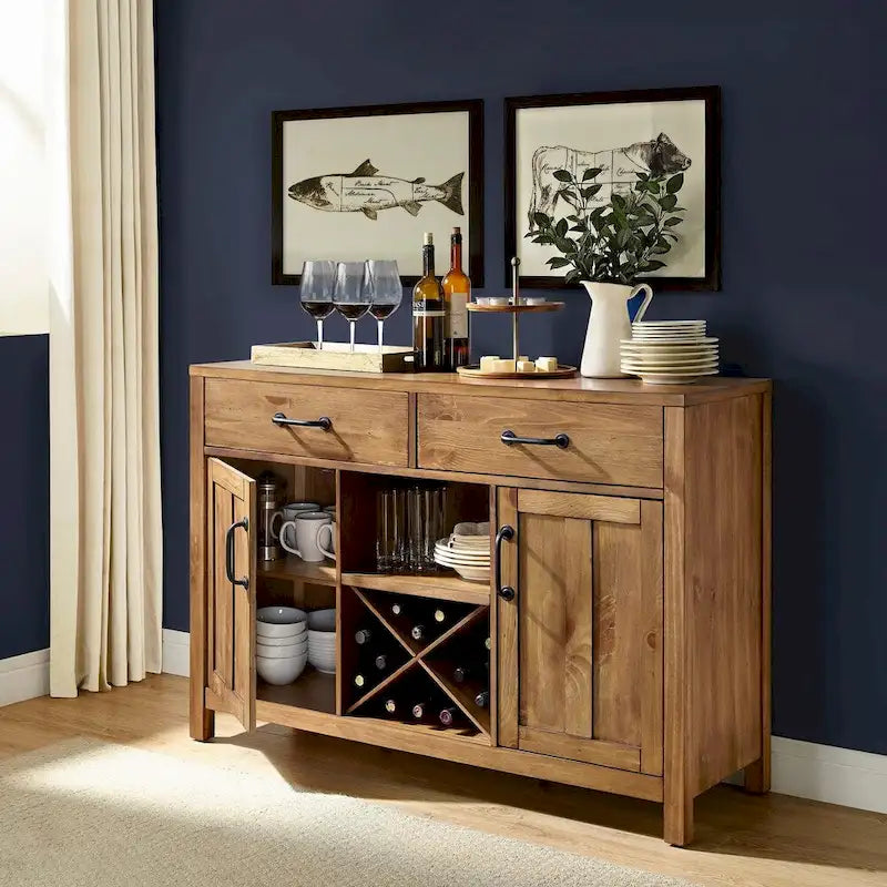 Crosley Roots buffetkast met naturel afwerking - 52  W x 18  D x 36  H