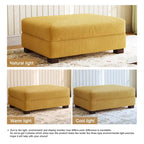 Grand pouf décoratif moderne en velours côtelé