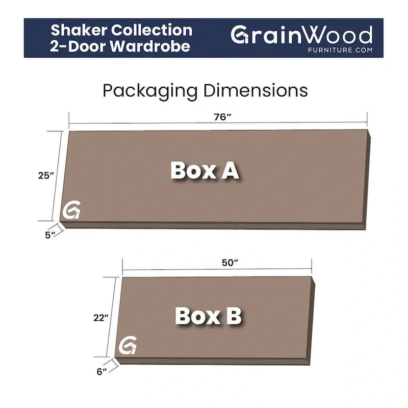 Kleiderschrank aus Massivholz mit 2 Türen - 41x72x22