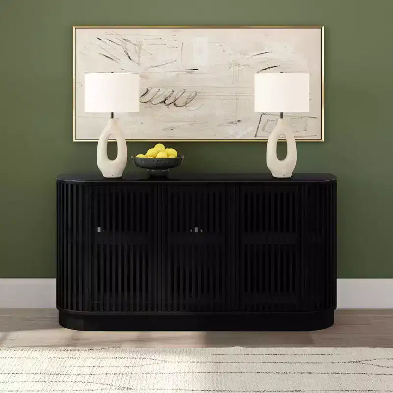 Buffet Contour Plank+Beam en bois massif avec 3 portes, meuble TV de 59 pour le salon