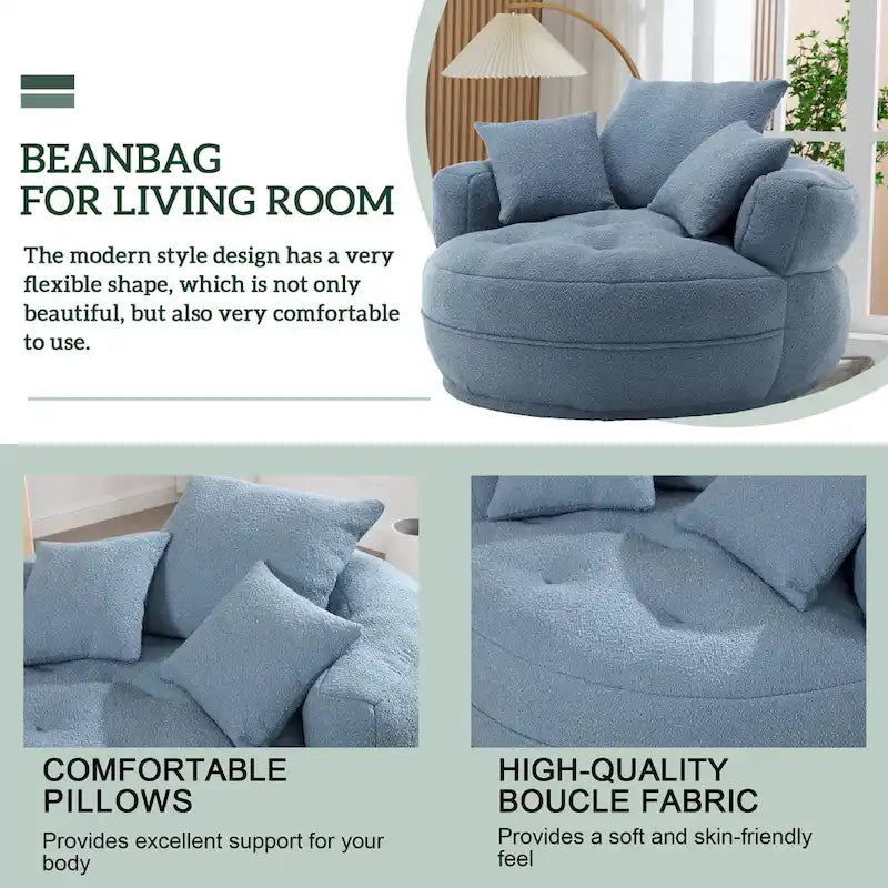 Fauteuil rond de relaxation ?C blanc/bleu/gris/jaune/orange/rouge rosé/bleu marine/vert, 1 ou 2 places