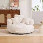Sitzsacksofa für Erwachsene und Kinder, übergroßer Cord-Sitzsack mit 3 Kissen und Armlehnen für Wohnzimmer und Schlafzimmer