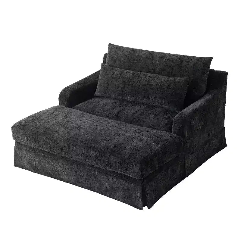 Extra diepe slaapfauteuil van chenille van Polibi