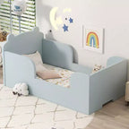 Okak-Bärenbett für Kinder von 3-6 Jahren, Kinderbettgestell mit Sicherheitsgitter, niedliches Kinderbett in Tierform