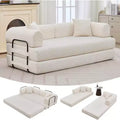 Canapé-lit convertible 4-en-1, matelas de sol pliant en velours côtelé sans cadre de 79 avec coussin, causeuse sans montage pour petit appartement