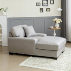 Modernes übergroßes Chaiselongue-Schlafsofa im Mid-Century-Stil mit Kissen