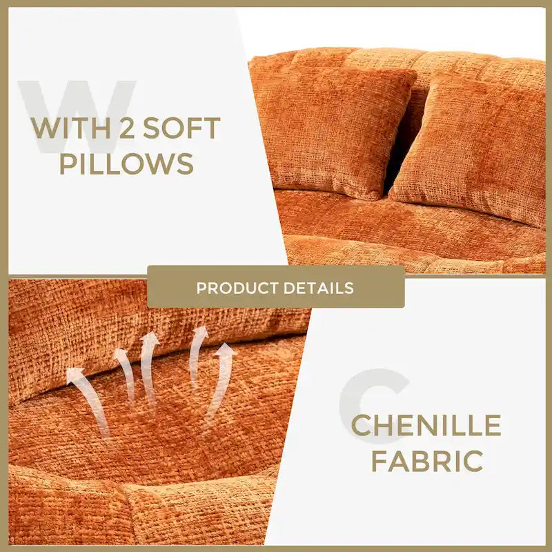 GDFStudio - Laurel chenille tweezitsbank met traagschuim en extra comfort