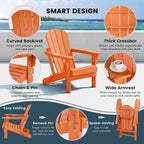 Polytrends Laguna Adirondack-Klappstuhl für die Terrasse, lichtecht und wetterbeständig