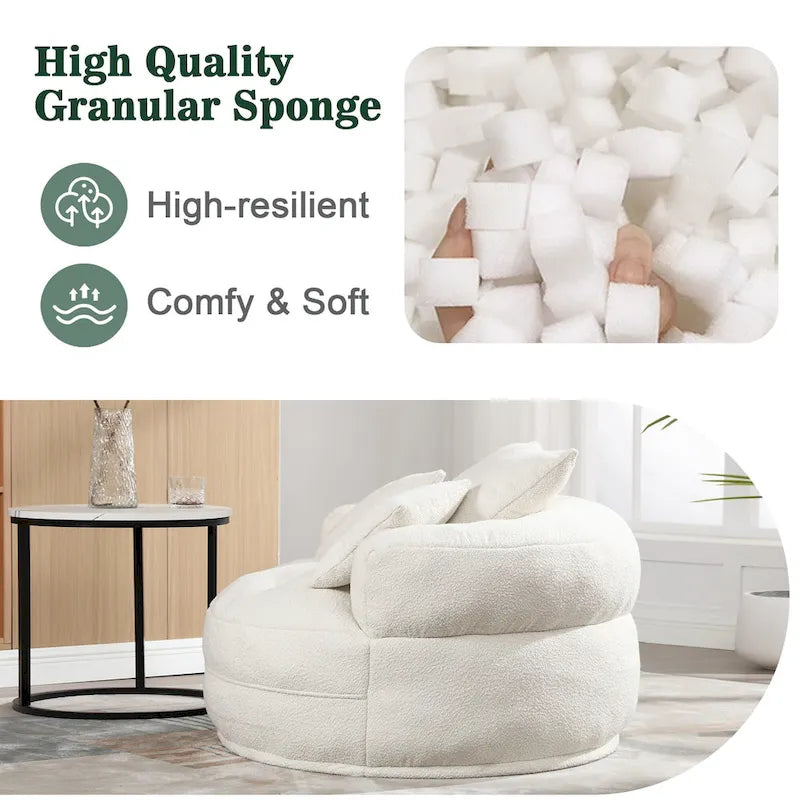 Fauteuil rond de relaxation ?C blanc/bleu/gris/jaune/orange/rouge rosé/bleu marine/vert, 1 ou 2 places