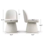 Set di 6 sedie da pranzo moderne girevoli a 360 e senza braccioli, con base a piedistallo, eleganti sedie d'accento per cucina, sala da pranzo o ufficio-Panipeachy