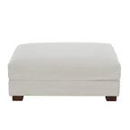 Grand pouf décoratif moderne en velours côtelé