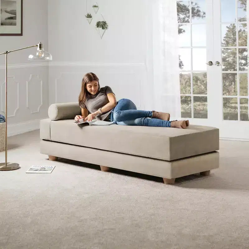 Tagesbett / ausziehbares Schlafsofa in Queen-Size - Microvelvet