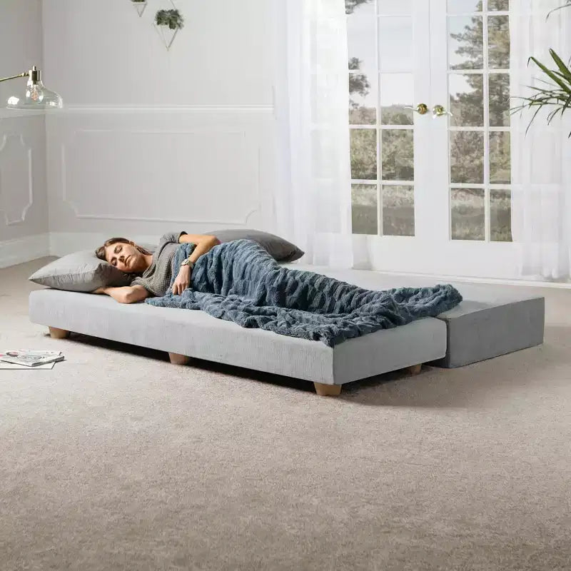 Tagesbett / ausziehbares Schlafsofa in Queen-Size - Microvelvet