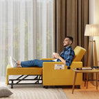 Sofá-cama ajustável 3 em 1, sofá-cadeirão extensível, cama dobrável convertível para sala de estar
