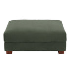 Grand pouf décoratif moderne en velours côtelé