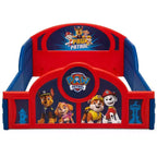 Delta Children Kunststoff-Kinderbett zum Schlafen und Spielen mit fest angebrachten Schutzgittern - PAW Patrol