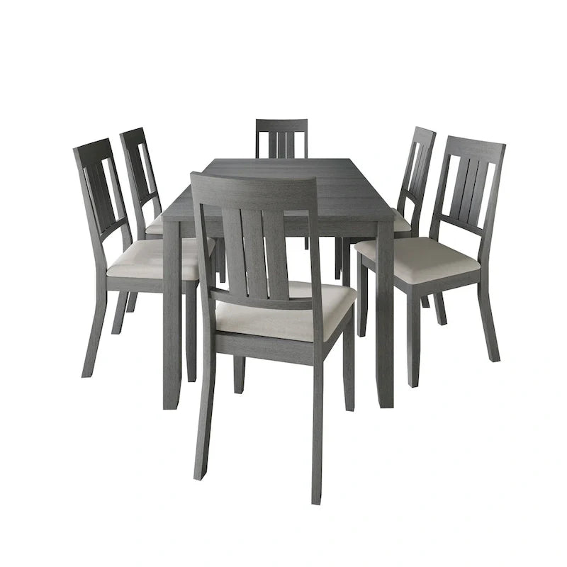 Set da pranzo classico in legno CraftPorch da 7 pezzi