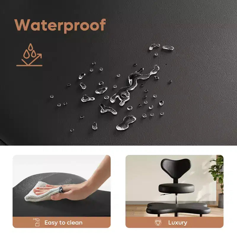 Sedia da ufficio ergonomica Pinmoco a gambe incrociate, sedia da meditazione regolabile in altezza, girevole a 360, con supporto lombare, per attività e ufficio, sedia per ADHD