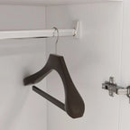 Armoire à deux portes autoportante pour chambre avec tringle à vêtements