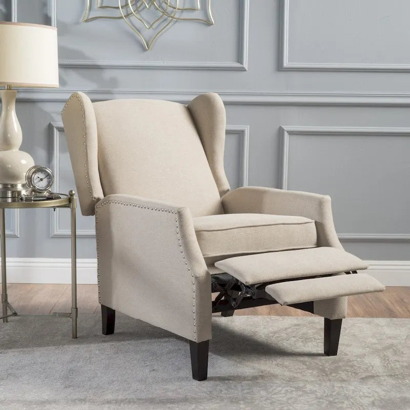 Ohrensessel mit Kippfunktion, gepolstert, klassischer Stil, Akzentmöbel fürs Wohnzimmer