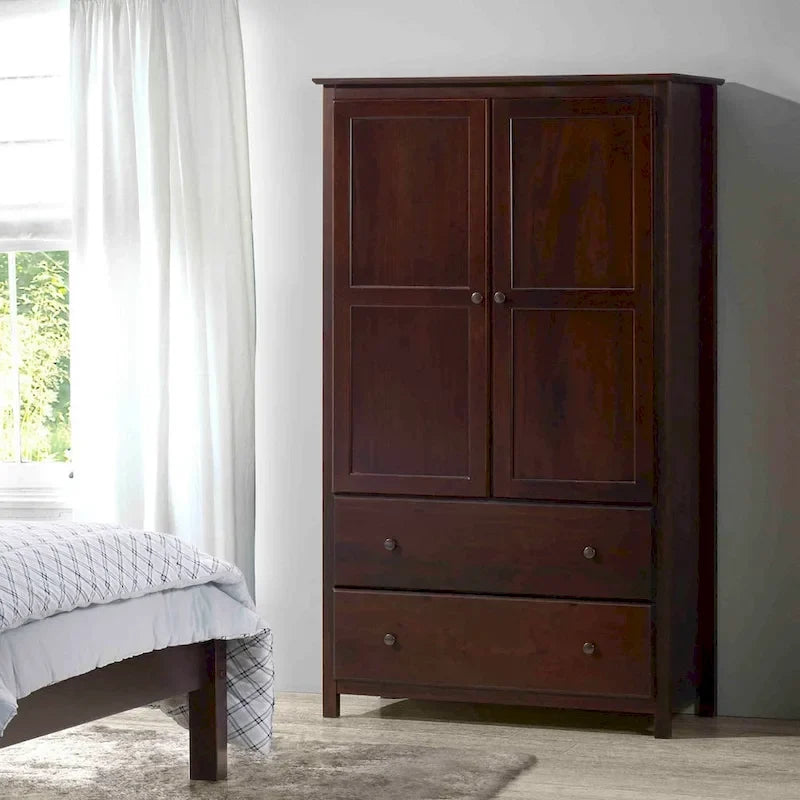 Kleiderschrank aus Massivholz mit 2 Türen - 41x72x22