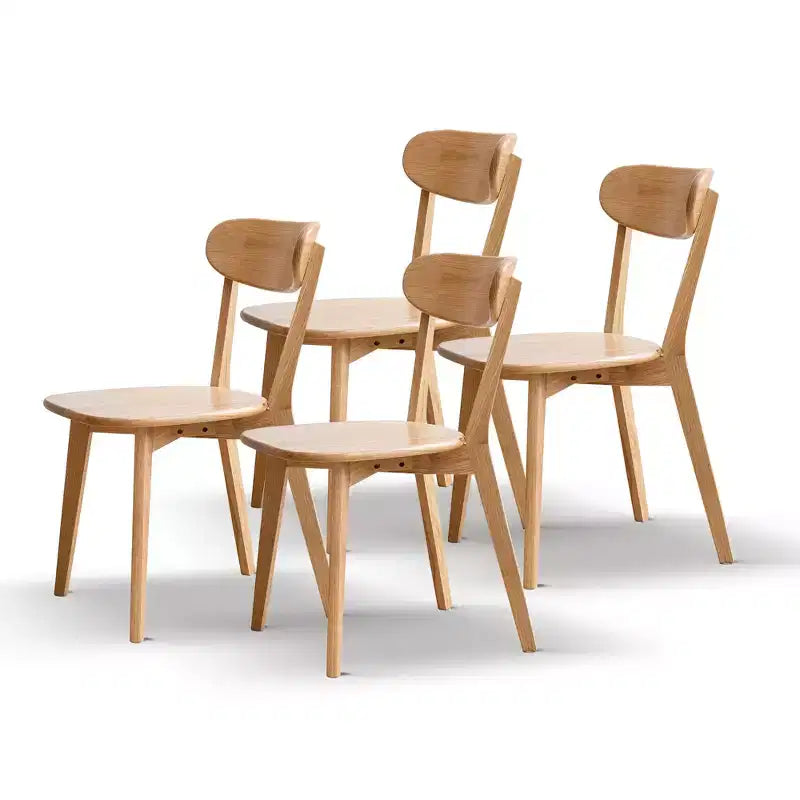 Set MAYEERTY di 4 sedie da pranzo in legno massello, sedie in legno naturale per cucina, sala da pranzo e soggiorno