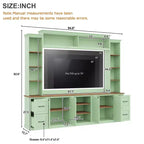 ModernLuxe 4-in-1-Unterhaltungszentrum im Landhausstil, passend für Fernseher bis 70, TV-Ständer-Medienkonsole mit verstellbaren Einlegeböden und Schubladen