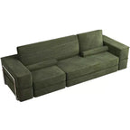 Veranderbare modulaire wolkenbank, comfortabele corduroy hoekbank met diepe zitting en hoge kussens, eenvoudig te monteren