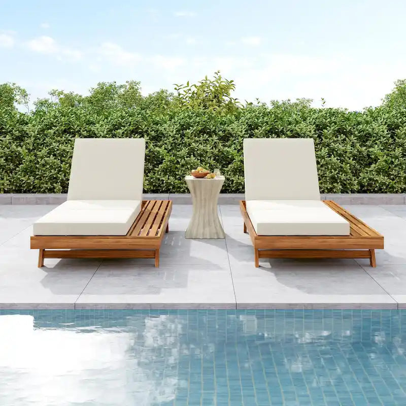 Christopher Knight Home- Michael loungeset van acaciahout voor buiten, set van 2