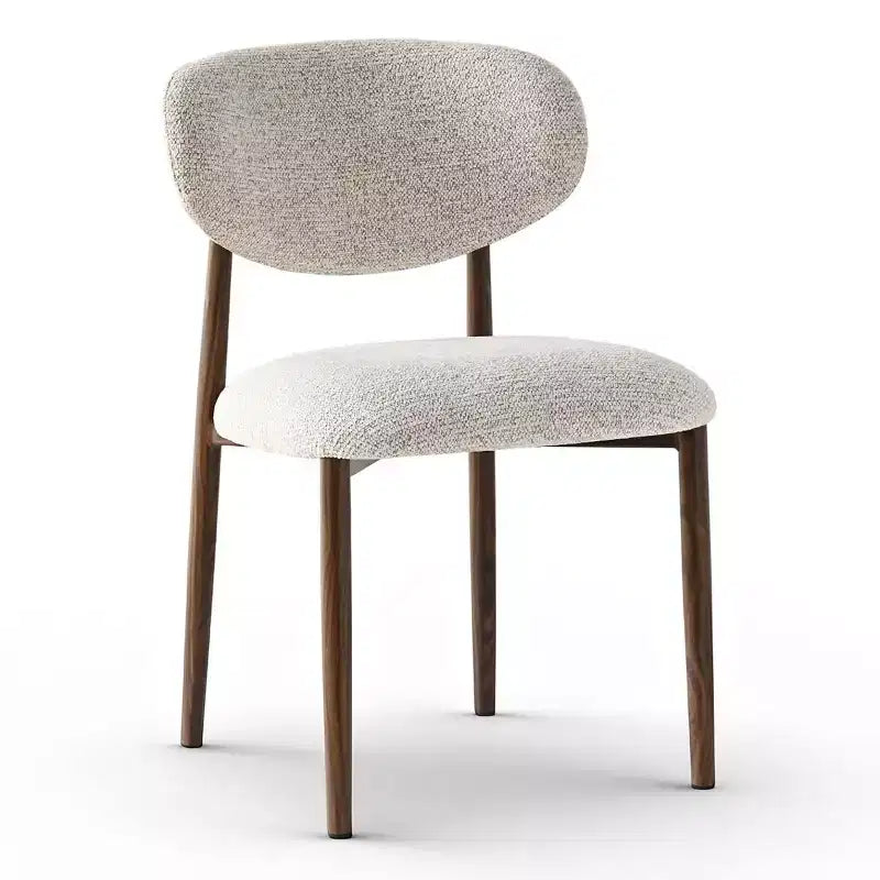 Set aus 4 modernen gepolsterten Esszimmerstühlen mit geschwungener Rückenlehne, armlose Seitenstühle mit Eisenrahmen für Esszimmer und Küche - Panipeachy