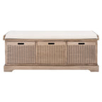 Panca contenitore SAFAVIEH Fiorello a 3 cassetti con cuscino - 47.3 W x 15 L x 19 H - 47Wx15Dx19H