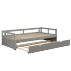 Uitschuifbaar ligbed met onderschuifbed, houten ligbed met onderschuifbed