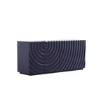 59 moderner Spiralen-Sideboardschrank, flacher kunstvoller Aufbewahrungsschrank für den Eingangsbereich mit Türen in 3D-Wellenoptik