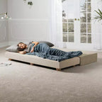 Tagesbett / ausziehbares Schlafsofa in Queen-Size - Microvelvet