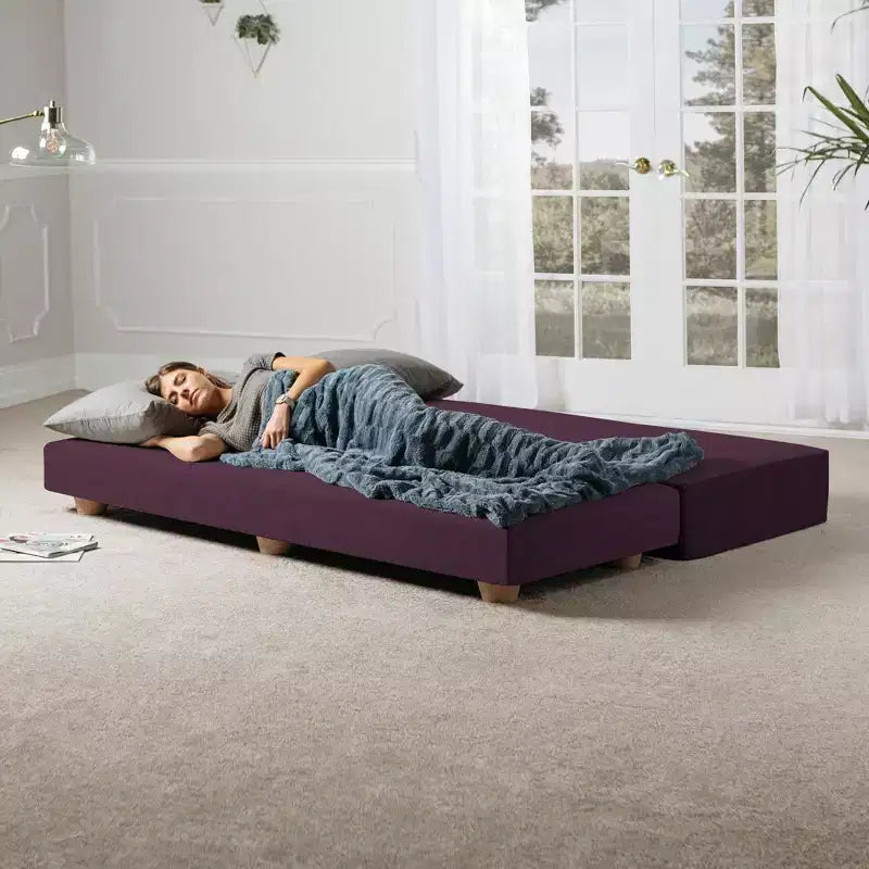 Tagesbett / ausziehbares Schlafsofa in Queen-Size - Microvelvet
