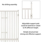 unipaws Extra Tall Cat Pet Gate 74 Inch High with Doors Locks