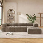Christopher Knight Home Keri 122 moderne L-vormige hoekbank van schuim met hoge dichtheid en lage rugleuning