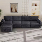 Dyonery Modular Corduroy Sectional Sofa with Washable Covers
